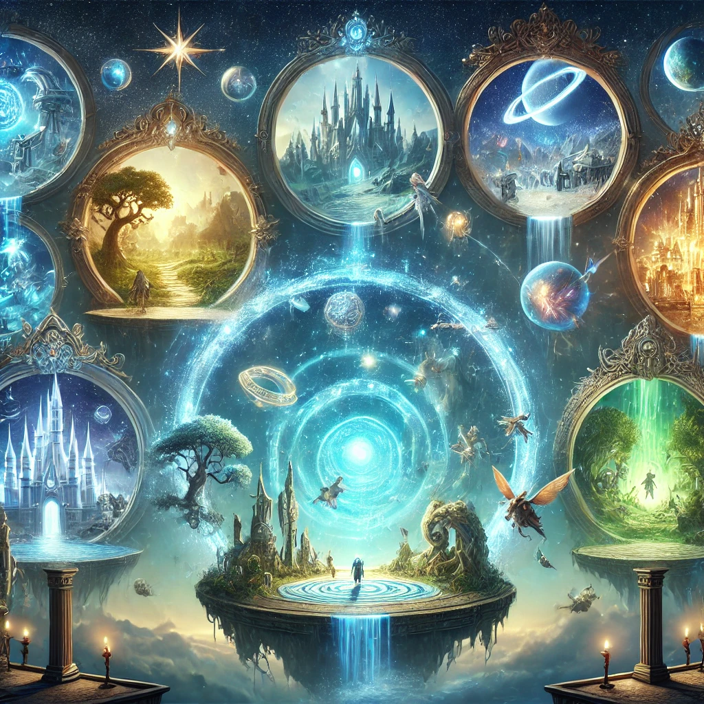 Imagem de boas-vindas ao universo dos jogos com elementos mágicos e fantásticos.